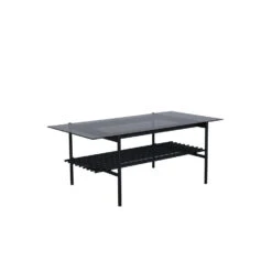 Fjôrd Salontafel Zwart Smoke Glas - 120x60x48cm - Von