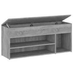VidaXL - Schoenenbank - Grijs - Bewerkt Hout - 105 X 30 X 45 Cm