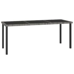 VidaXL - Tuintafel - Grijs - Poly Rattan - 180 X 70 X 73 Cm