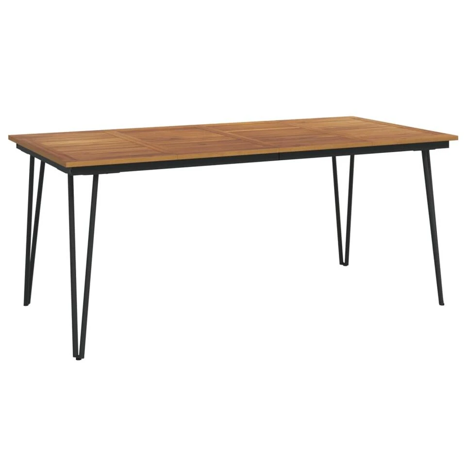 VidaXL - Tuintafel Met Haarspeldpoten - Bruin - Hout - 180 X 90 X 75 Cm 1 VidaXL - Tuintafel Met Haarspeldpoten - Bruin - Hout - 180 X 90 X 75 Cm