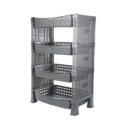 CM Keuken Opbergrek - 4-laags - Grijs - Kunststof - 65 X 41 X30cm