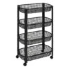 5Five Keuken/badkamer Trolley 4 Laags - 46 X 25 X 79 Cm - Zwart