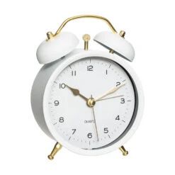 Atmosphera Tafelklok - Wit - D10 Cm - Rond - Klassieke Wekker