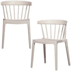 WOOOD Bliss Tuinstoelen - Plant Fiber - Off White Melange - Set Van 2