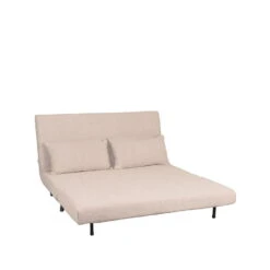 LABEL51 Slaapbank Double Bouclé Naturel/Zwart