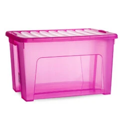 Merkloos Plasticforte Opbergbox Met Deksel - Roze - 47L - Kunststof