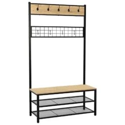 Halkast Alizee - 100x40x180cm - Eikdecor/zwart