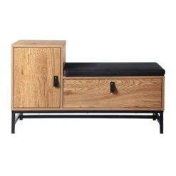 CALICOSY - Schoenenbank JILL - Licht Hout - 59x101x38 Cm