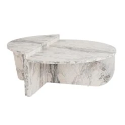 CALICOSY - Set Van 2 Salontafels ORION - Marmer - 35x90x90 Cm