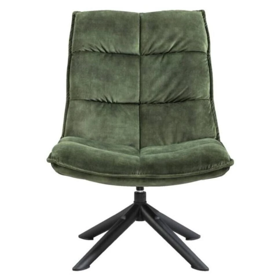 Fauteuil Lucas - Velvet Groen (2x) 1 Fauteuil Lucas - Velvet Groen (2x)