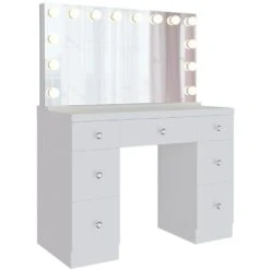 CLP Kaptafel Lerona Wit Frame - Hout - Wit