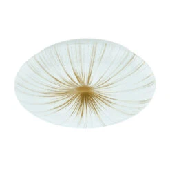 EGLO Nieves 1 Plafonnière - LED - Kunststof - Wit/Goud