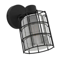 EGLO Consaca Opbouwspot - E27 - Glas - Zwart