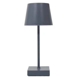 Home Deco Factory LED Tafellamp - Kunststof - Grijs - Touch - 26cm