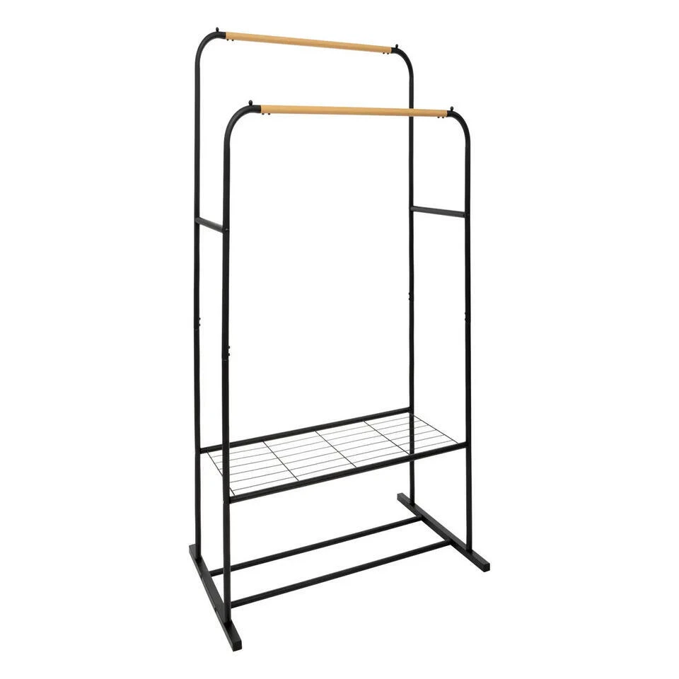 5Five Kledingrek - Dubbele Stang - Metaal - 82 X 50 X 153 Cm 1 5Five Kledingrek - Dubbele Stang - Metaal - 82 X 50 X 153 Cm