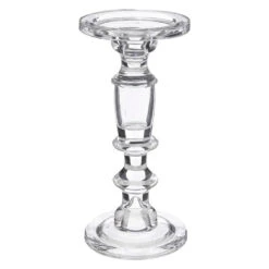 Atmosphera Kaarsen Kandelaar - Stompkaarsen - Glas - 24 Cm