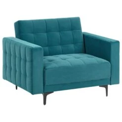 ABERDEEN - Fauteuil - Zeeblauw - Fluweel