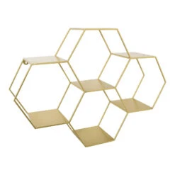 LOFT42 Hexagon Wandrek Zeshoekig - Goud - 57x80x20