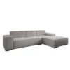 Meubella - Hoekbank Cardiff - Grijs - Ribstof - Rechts