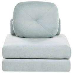 OLDEN - Slaapbank - Lichtblauw - Stof