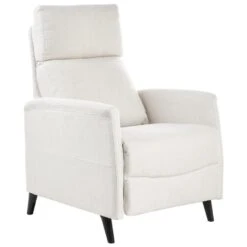 SELVIK - Relaxfauteuil - Gebroken Wit - Stof