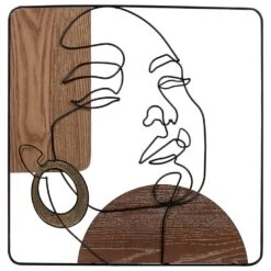 CALIFORNIUM - Wanddecoratie - Donkerbruin - IJzer/MDF