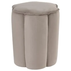 TAPPEN - Poef - Taupe - Fluweel