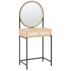 CASSIAR - Kaptafel - Lichtbruin/Zwart - MDF