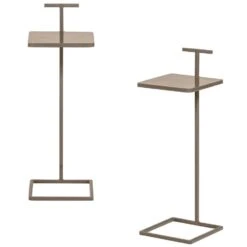 WOOOD Toste Bijzettafels - Metaal - Donker Zand - Set Van 2