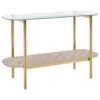 LOVELL - Sidetable - Lichtbruin/Goud - Hout