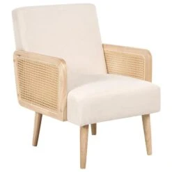 HOJBY - Fauteuil - Lichtbeige - Polyester