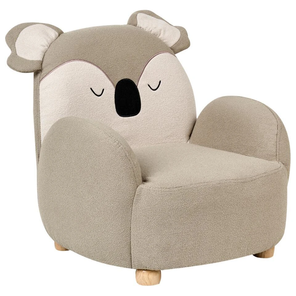 HERVIK - Kinderfauteuil - Taupe - Polyester 1 HERVIK - Kinderfauteuil - Taupe - Polyester