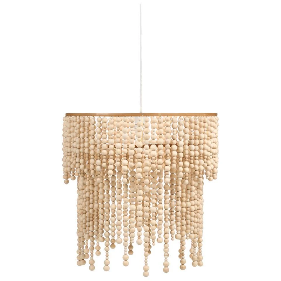 KIRINDI - Kroonluchter - Lichtbruin - Rubberhout 1 KIRINDI - Kroonluchter - Lichtbruin - Rubberhout