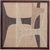 WOOOD Anno Wanddeco - Katoen/Hout - Naturel/Bruin - 90x60x10