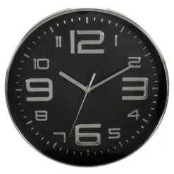 Merkloos Ostaria Wandklok/muur Klok - Grote Cijfers - D30 Cm - Kunststof