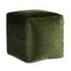 Merkloos Arte Regal Poef - Fluweel - Donkergroen - 30 X 30 Cm - Vierkant