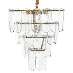 CARAVELI - Kroonluchter - Messing/Transparant - Glas