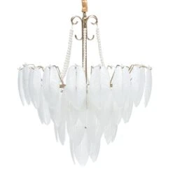 YAUCA - Kroonluchter - Messing/Transparant - Glas