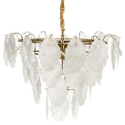 ACARIGUA - Kroonluchter - Messing/Transparant - Glas