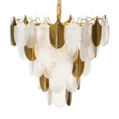 AGUIRRE - Kroonluchter - Messing/Transparant - Glas