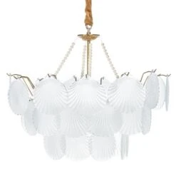 BIGOTE - Kroonluchter - Messing/Transparant - Glas