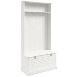 Mille - Garderobe Met 1 Klepdeur In Wit Grenen