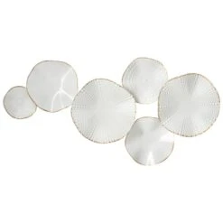 NEODYNIUM - Wanddecoratie - Wit/Goud - IJzer