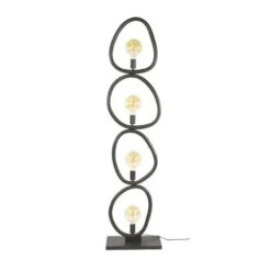 Hoyz Collection - Vloerlamp Pebble 4-lichts - Artic Zwart
