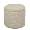 Mica Decorations Poef Met Opbergruimte - H41 X Ø42 Cm - Beige