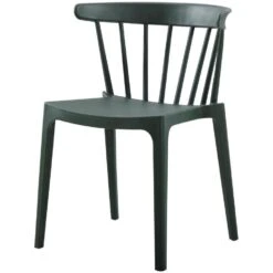 WOOOD Bliss Tuinstoel Met Spijlen Kunststof Army Groen - Set Van 2