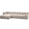 WOOOD Allure Chaise Longue Bank Links - Polyester - Naturel-79x324x165