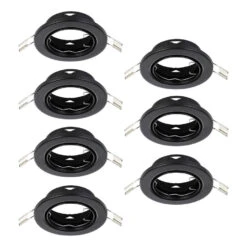 EGLO Agulo Inbouwspot - 7x - Ø86 - GU10 - Zwart