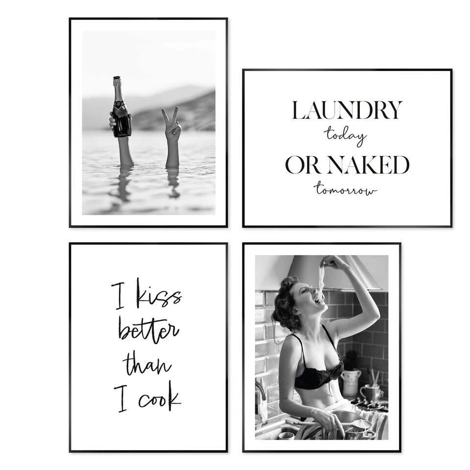 Set Poster Met Lijst - Humor Bundle 1 Set Poster Met Lijst - Humor Bundle