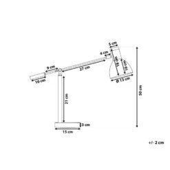 Beliani Bureaulamp PECKOS - Wit Metaal -Leenbakker Winkel 10003348397e43458233f2a7170327be